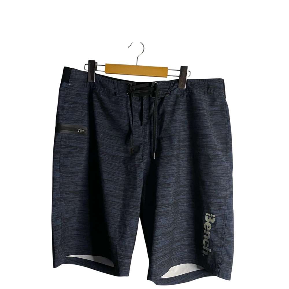 Bench Men's Heather Blue Swimwear Mid Length Boardshorts
